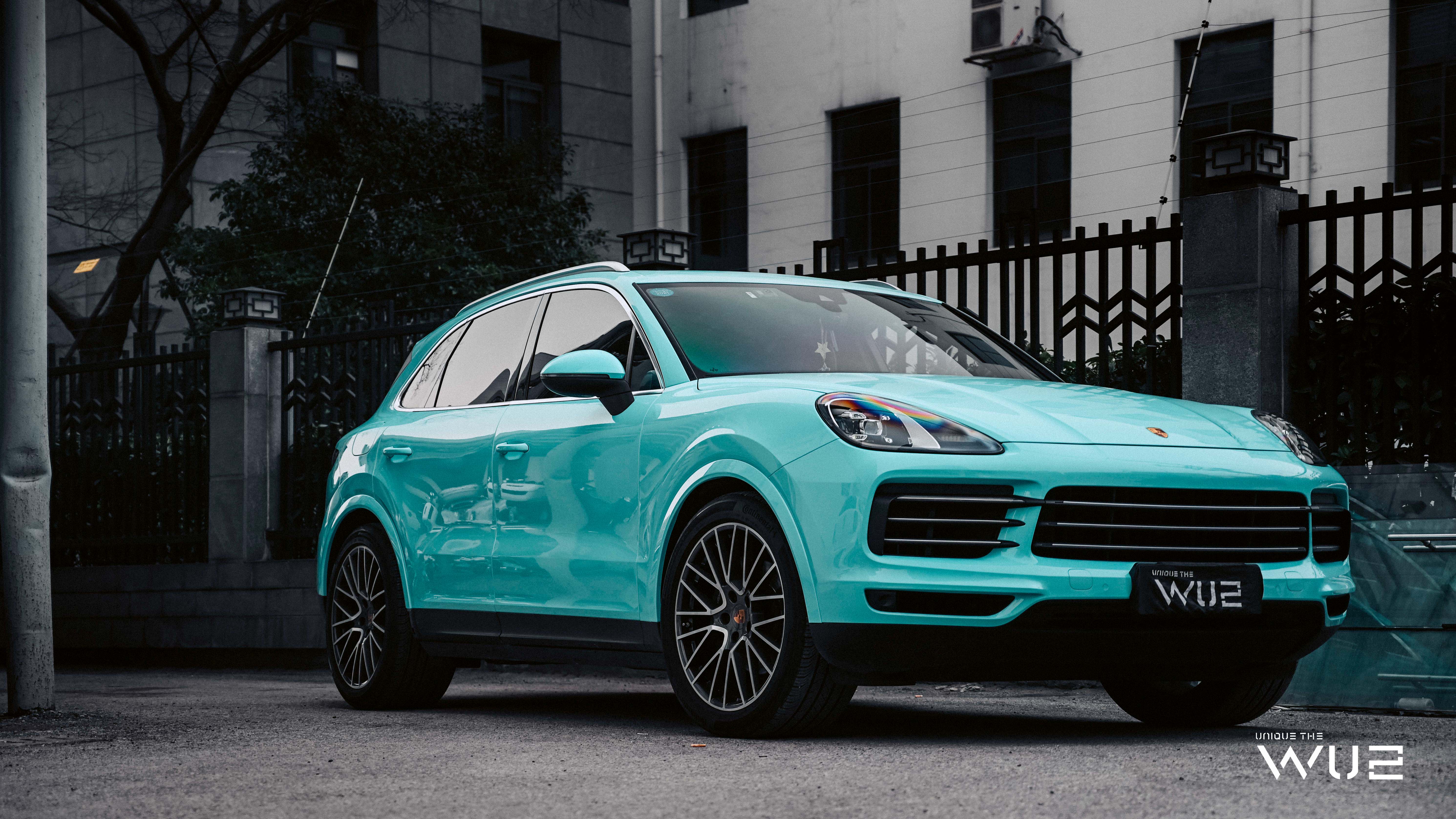 Porsche Cayenne Color Change Tiffany Blue iMedia