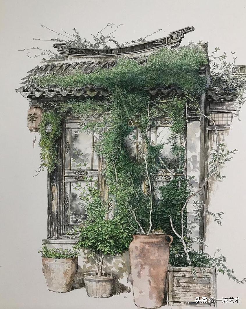 The Ultimate Ancient House-Ma Xiaowei's Watercolor Painting - iMedia