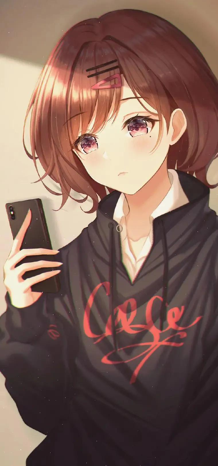 Pure Anime Girl Phone Wallpaper - iMedia