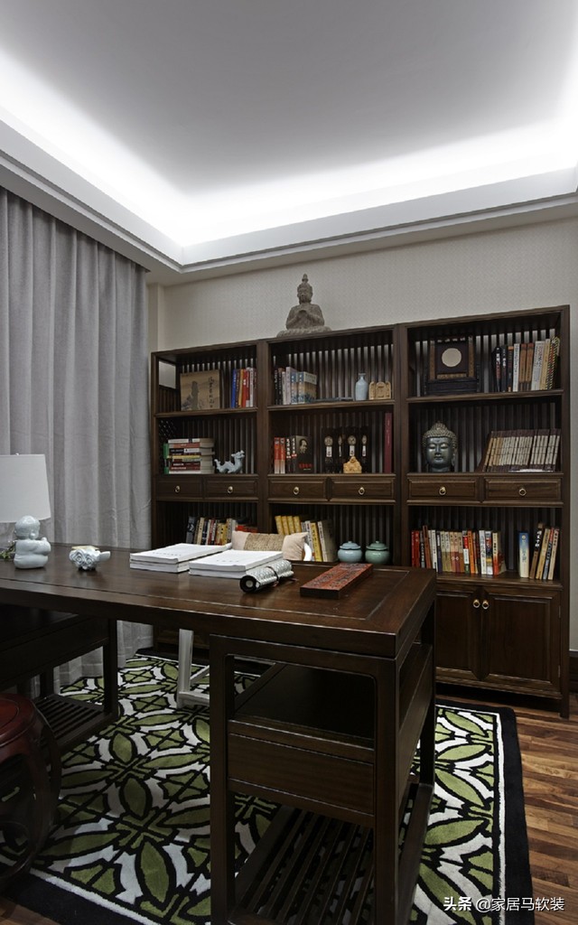 书房背景墙装修 色彩营造全新书房氛围 Mp头条
