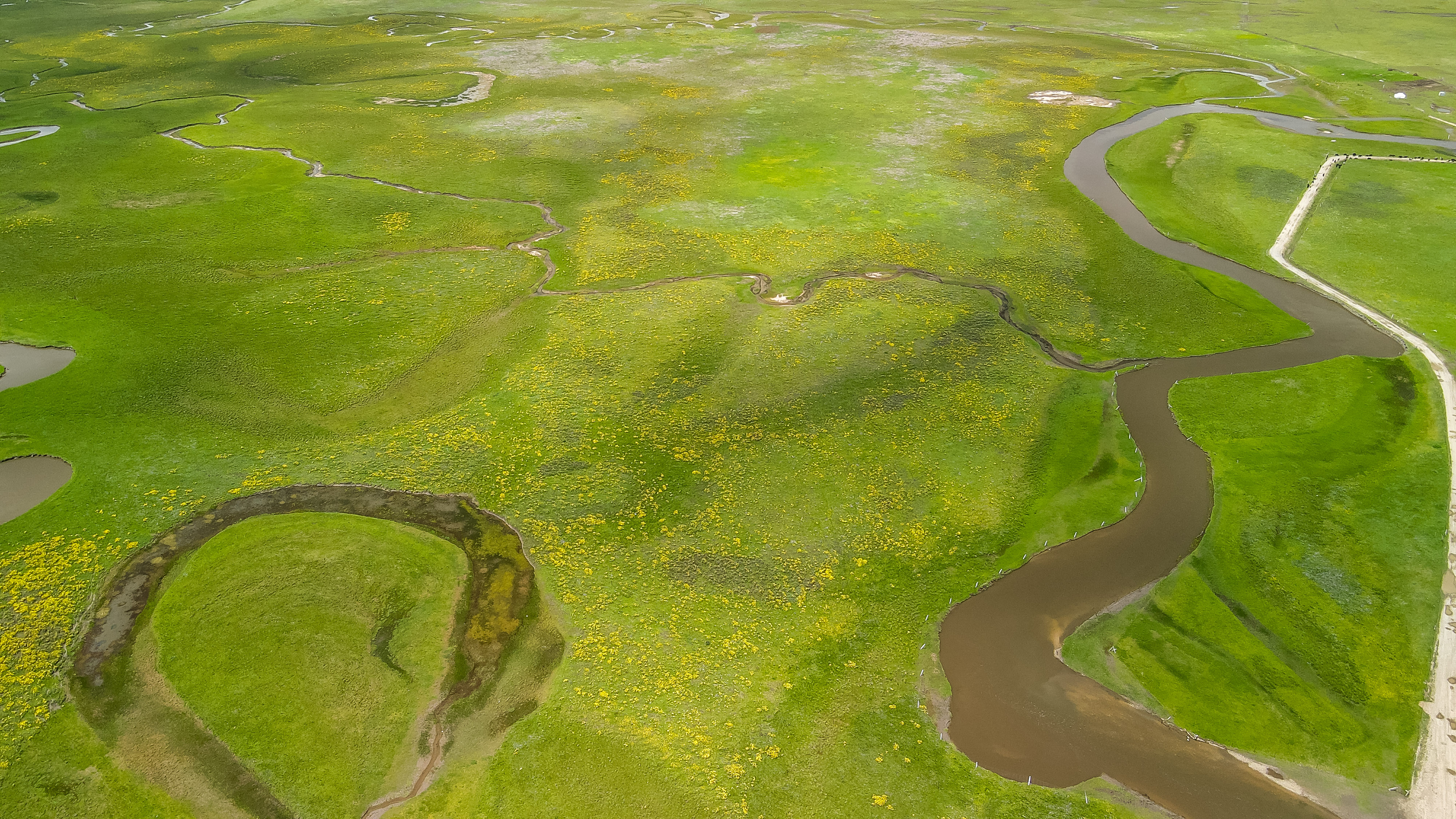 Gannan Zhaga is a small scenic spot, the grassy Guomang Wetland, the ...