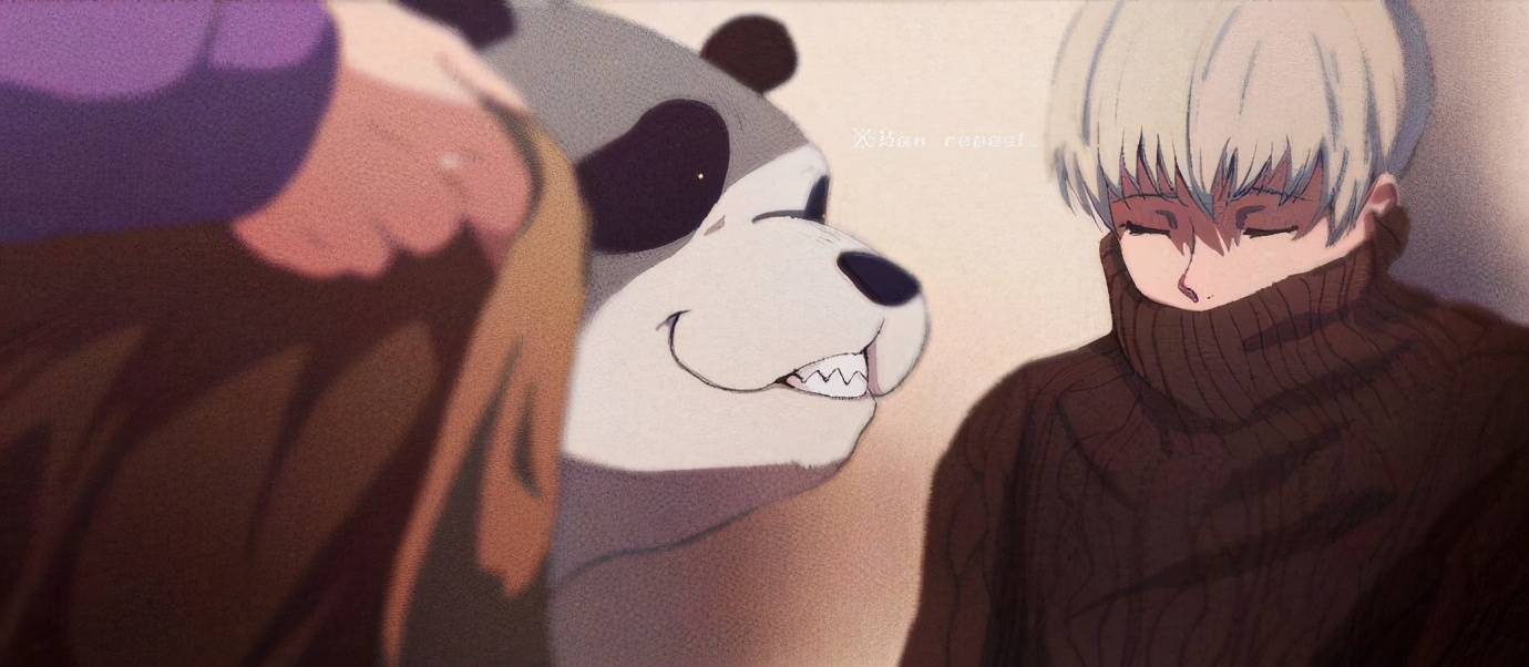 咒术回战 日常温馨画风 一年级组出门逛街 乙骨狗卷一起合照 资讯咖