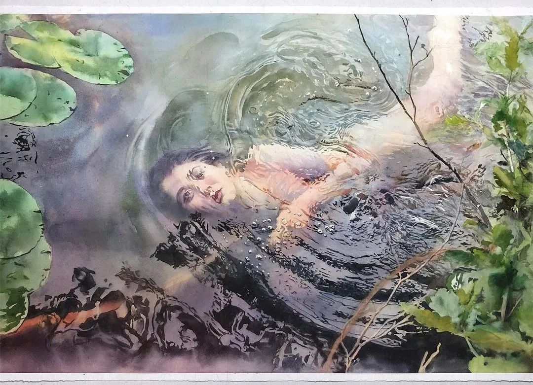 所谓伊人 在水一方 马科斯 贝卡里人物水彩作品欣赏 资讯咖