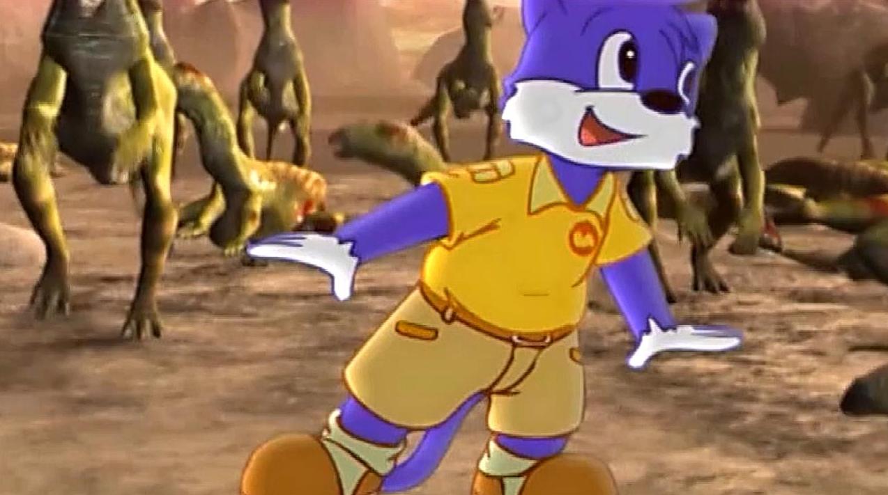 Blue Cat Naughty Tyrannosaurus has repeatedly troubled the protagonist