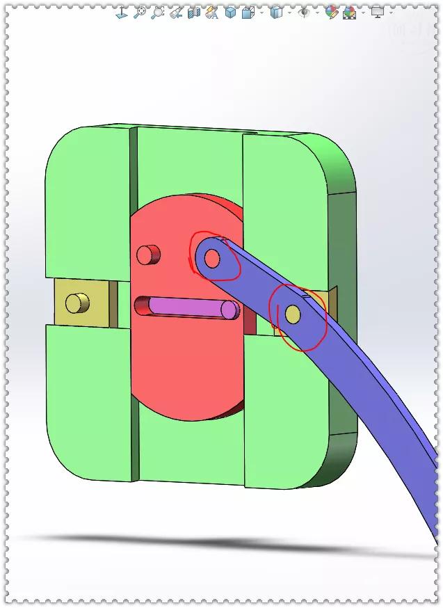 Made with SolidWorks swing arm clamping mechanism iMedia