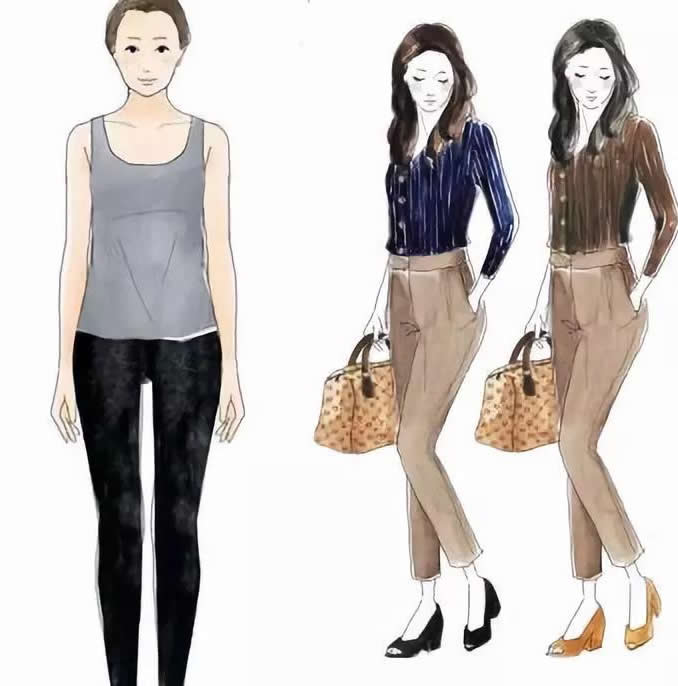 straight body type clothes