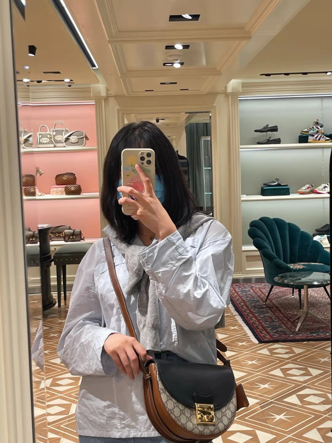 gucci padlock saddle bag