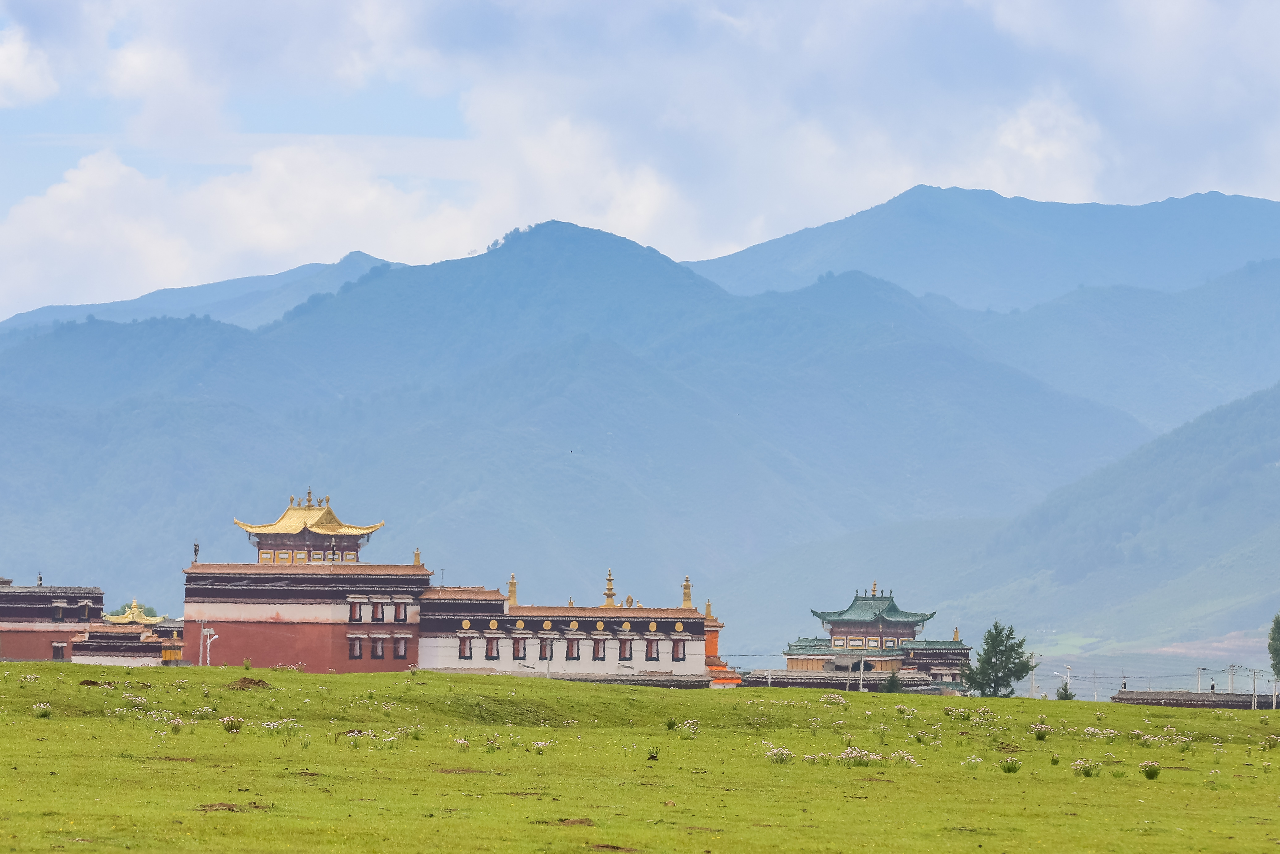 Gannan Zhaga is a small scenic spot, the grassy Guomang Wetland, the ...
