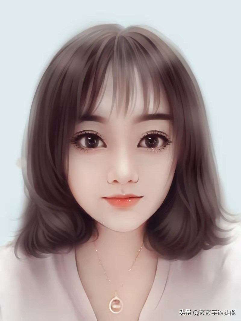 Change your avatar, hand-painted avatars of girls with short hair are ...