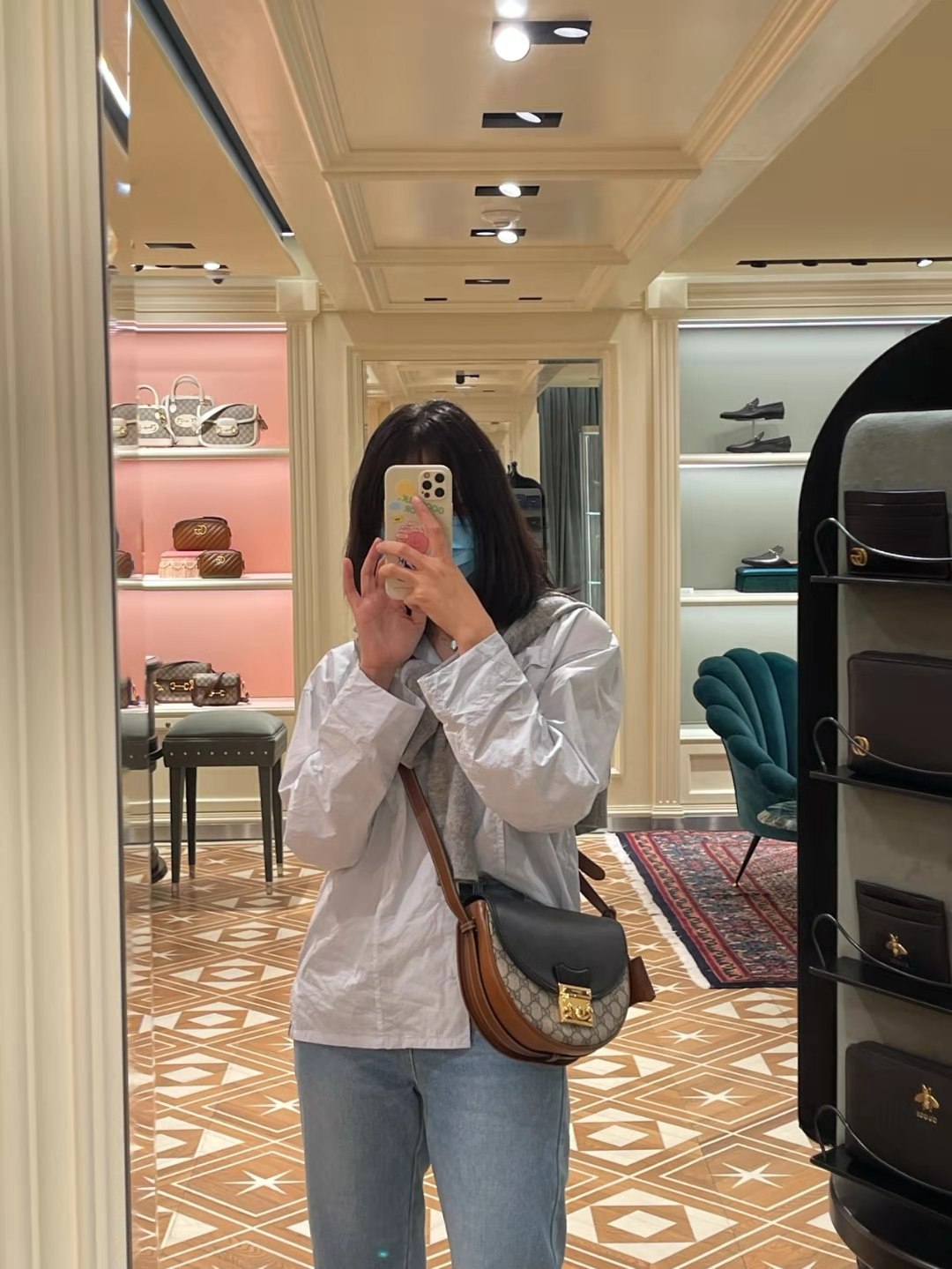 gucci padlock saddle bag