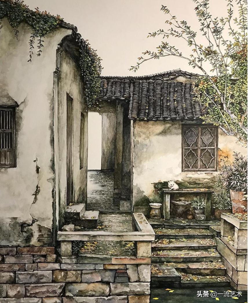 The Ultimate Ancient House-Ma Xiaowei's Watercolor Painting - iMedia