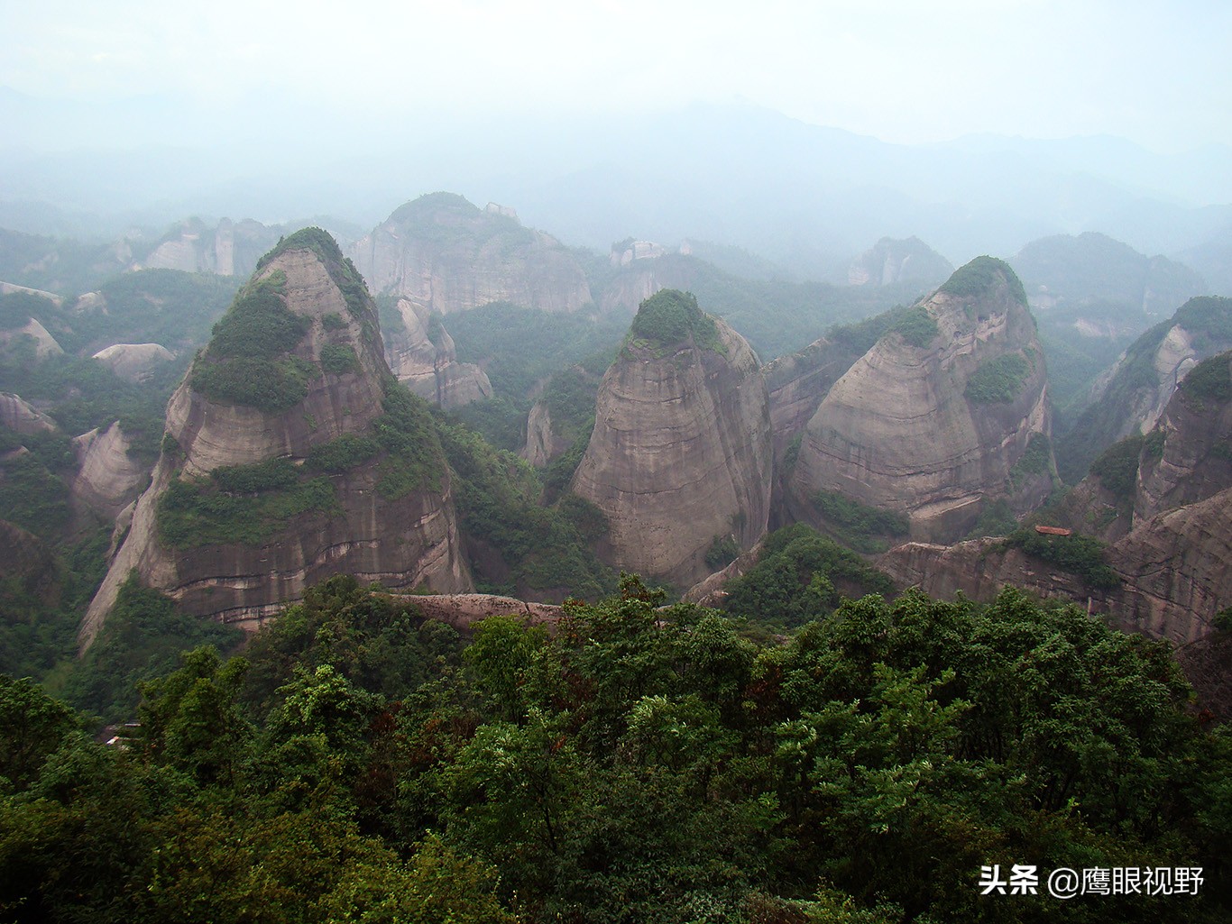 Panoramic landscape of colorful Danxia rock formations in Zhangye
