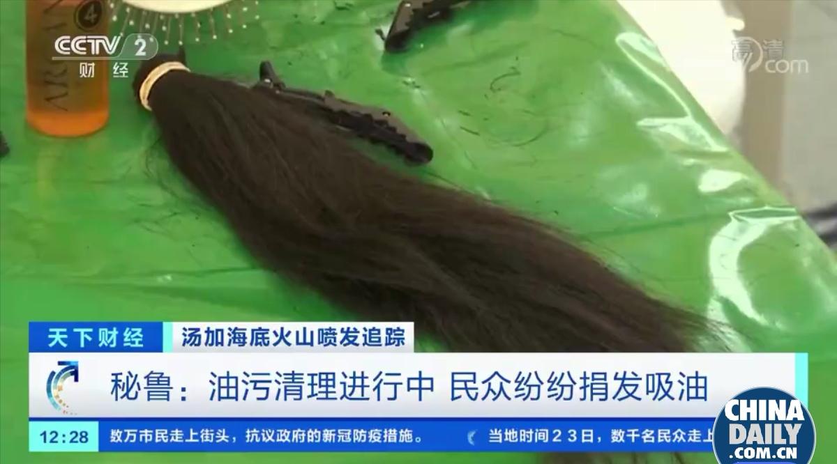 1kg of hair sucks 8kg of oil?Oil spill in Peru sparks 'hair donation