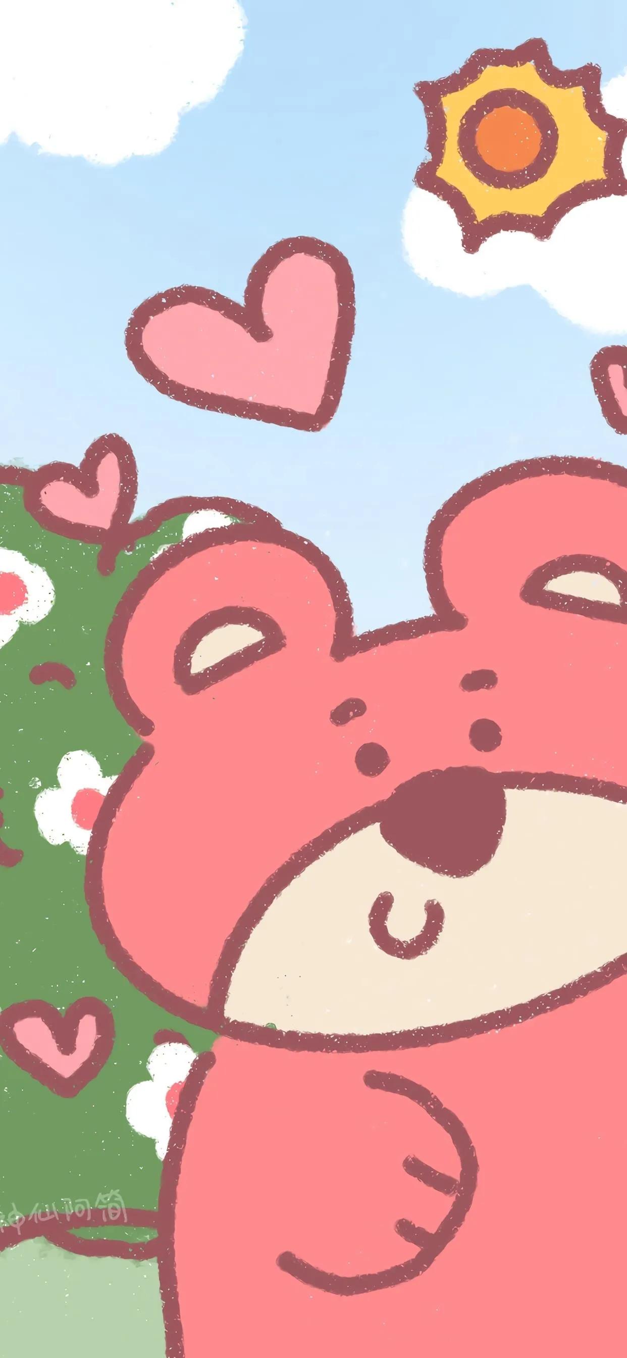 Strawberry Bear Red Wallpaper - iMedia