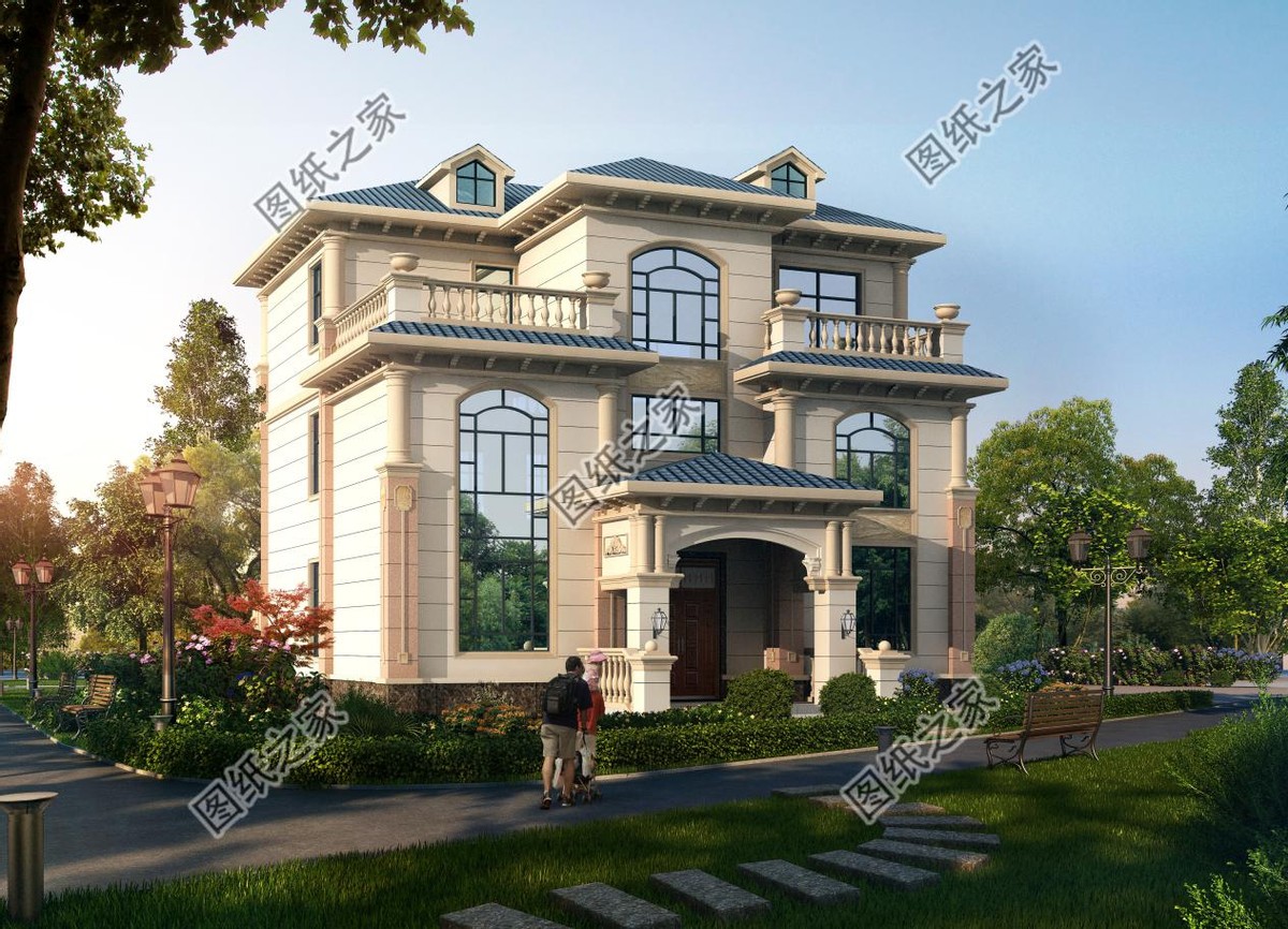 Threestory Europeanstyle villa, magnificent, built in the countryside