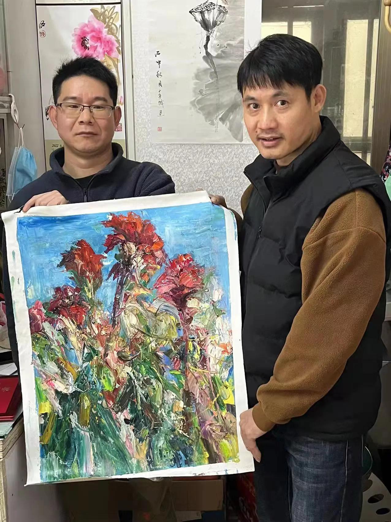 邓裕期的油画作品 凌寒盛开的花 资讯咖